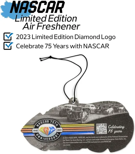 Vista 6 de NASCAR 75th Anniversary - Ambientadores colgantes para automóvil, edición limitada, aroma Moonshine Frost (paquete de 3), eliminador de olores
