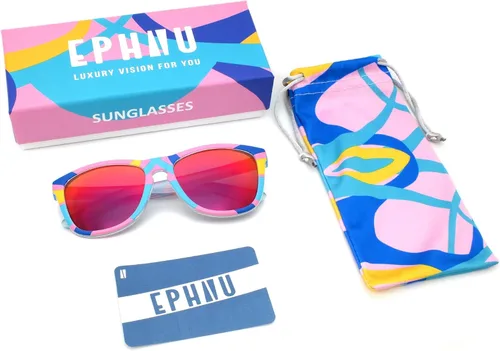 Vista 9 de EPHIU Lentes de sol polarizados para hombres y mujeres, lentes de espejo unisex para correr, senderismo, ciclismo, sin rebote, sin deslizamiento