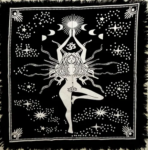 Vista 11 de CRAFT KALA Tarot Altar - Mantel especial de adivinación para hombre, cueva, pegan, habitación, bar, decoración de pared para el hogar, Wiccano, tela