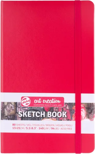 Vista 5 de Cuaderno de bocetos Talens Art Creation rojo 12X12 cm, 140 gramos