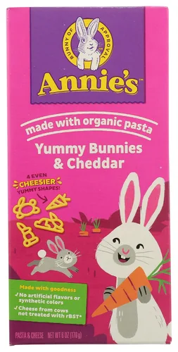 Vista 6 de Annie's Homegrown Bunny Shape Pasta & Yummy Cheese, 6 oz, 6