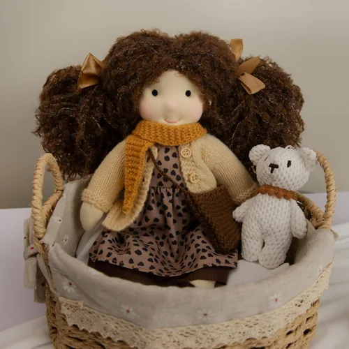Vista 3 de BlissfulPixie Ballerina - Muñeca Waldorf de 12 pulgadas, hecha a mano, personalizada, para coleccionistas, regalo de cumpleaños para niños