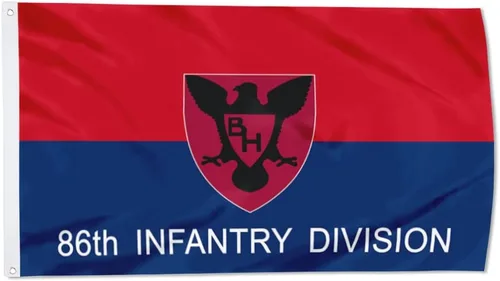 Vista 37 de Fyon Bandera militar de la 34ª división de infantería del ejército de 3 x 5 pies con 2 ojales de latón
