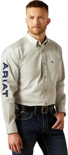 Vista 23 de Ariat Camisa de sarga con logotipo del equipo para hombre