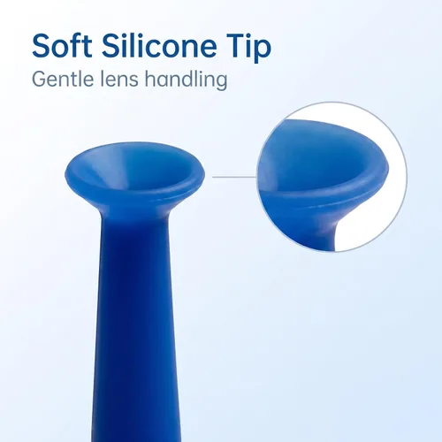 Vista 4 de Herramienta de silicona suave para lentes de contacto, práctico removedor de émbolo para lentes suaves y duras, accesorio multiusos, herramienta