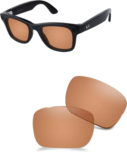 Vista 13 de ANSI Z87.1 Replacement Lens for Ray-Ban Meta Wayfarer Gen1&2&3 Al Glasses Negro ónice