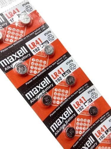 Vista 2 de 10 pilas alcalinas Maxell LR41 AG3 192 de 1.5 V