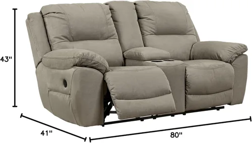 Vista 3 de Signature Design by Ashley Next-Gen Gaucho Classic - Sofá biplaza reclinable con consola, color beige