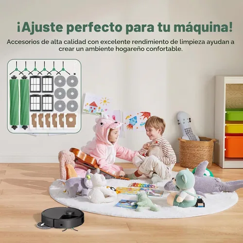 Vista 7 de 25 piezas de kit de accesorios para aspiradora robot iRobot Roomba Plus 405 Combo/505 Combo, piezas de repuesto incluyen 2 cepillos principales, 6
