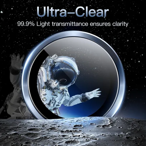 Vista 6 de JETech Protector de lente de cámara para iPhone 15 Pro/15 Pro Max, azul, 1 juego Vidrio templado 9H, cubierta de anillo individual de metal