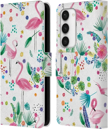 Vista 266 de Head Case Designs Officially Licensed Ninola Brushstrokes Black Summer Patterns Leather Wallet Case Compatible with Samsung Galaxy A07 4G