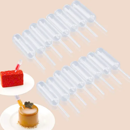 Vista 7 de moveland Jeringas de plástico para cupcakes de 0.1 fl oz, 50 inyectores de líquidos desechables, cuentagotas de transferencia para fresas, cupcakes