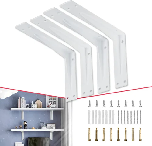 Vista 15 de CLT Soporte de Estante (Negro), 6 Pulgadas y Cuarto de Pulgada (1/5") de Grosor - Carga Máxima: 220 lb Rústico Industrial Moderno Granja Resistente