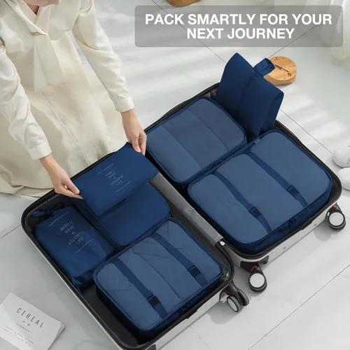 Vista 7 de Cubos de embalaje para maletas, cubos de embalaje con bolsa de zapatos, bolsa de cosméticos, bolsa de ropa, bolsas de accesorios, cubos de embalaje
