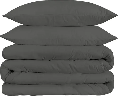 Vista 10 de Superior Juego de funda de edredón de algodón egipcio de 1500 hilos, fundas de edredón suaves, artículos esenciales de ropa de cama de lujo, cierre
