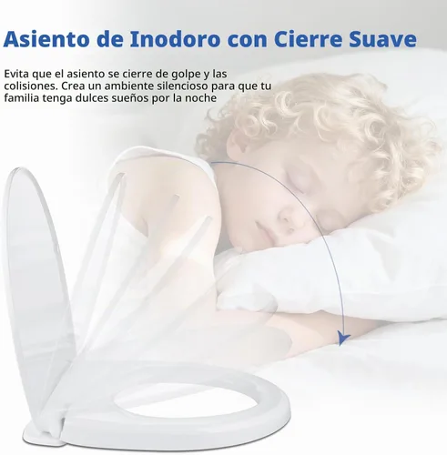 Vista 4 de SS124 - Reemplazo de asiento de inodoro compatible con TOTO, algodón blanco
