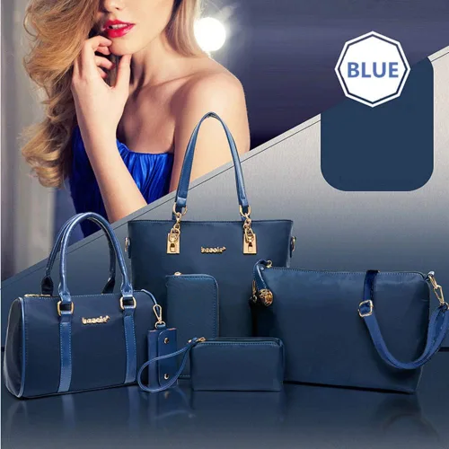 Vista 2 de AlwaySky Juego de 6 fundas de hombro de nailon para mujer con asa superior bolso de mano cartera