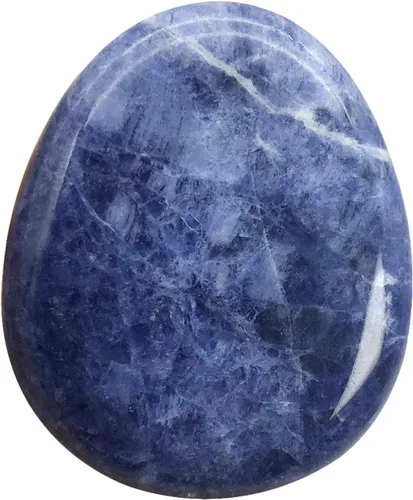 Vista 20 de Fekuar Piedra Natural de Cristal Unakita para el Pulgar, Piedra de Bolsillo Tallada a Mano para Alivio del Estrés y Meditación, en Forma Ovalada