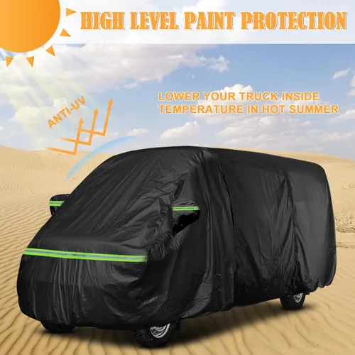 Vista 5 de Cubierta impermeable personalizada de cobertura completa para camioneta para Ram ProMaster y Ford Transit Van 2014-2024 con techo bajo