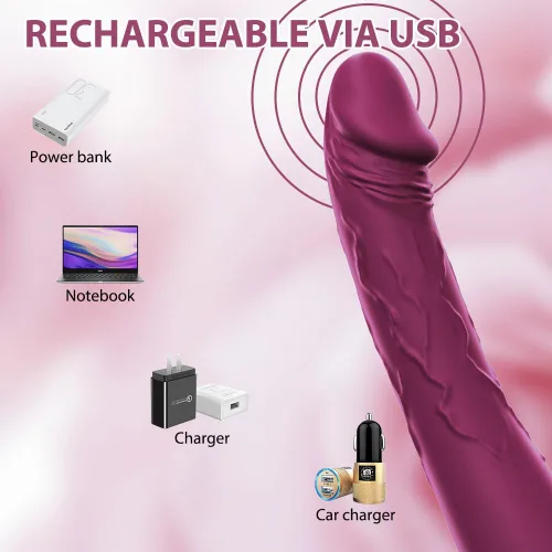 Vista 7 de Vibrador realista de 7.6 pulgadas para mujeres, 10 potentes modos de vibración para estimulación del clítoris y punto G, juguetes sexuales