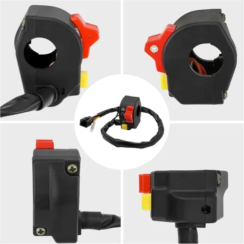 Vista 6 de M MATI Interruptor de manillar derecho Botón de arranque y parada de apagado para Suzuki DRZ400S DR-Z400S 2000-2009 37200-13E30 37200-13E31