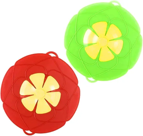 Vista 2 de Juego de 2 tapones de silicona contra derrames – Protección contra hervir – Herramienta de cocina multifunción – Antiderrames, sin hervir sobre