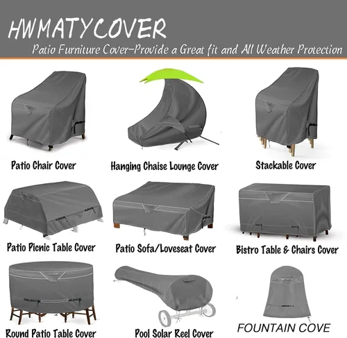 Vista 6 de Funda impermeable para fuente para exteriores, resistente al agua, protector de fuente de agua de jardín con rejillas de ventilación y correas