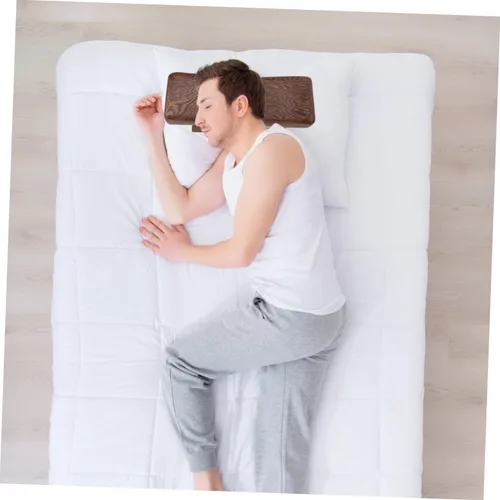 Vista 5 de STOBAZA Almohada cervical de madera para diseño curvado para sauna y sueño. Materiales de madera de calidad para uso a término