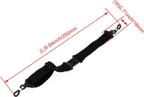 Vista 4 de RDEXP Correa deportiva elástica ajustable para lentes y gafas con hebilla de botón, paquete de 5, Negro