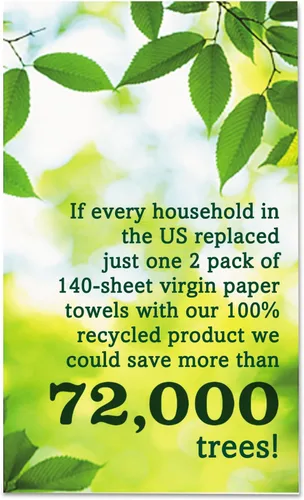 Vista 3 de Seventh Generation 13739PK Rollos de toallas de papel 100% reciclado, 2 capas, 156 /RL, 8 RL/PK