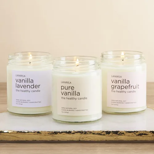 Vista 8 de Lavanila Vela de soja natural perfumada de vainilla pura (paquete de 1) – Hecho a mano, combustión limpia de 50 horas de tiempo de combustión, 7
