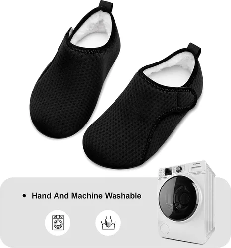 Vista 3 de L-RUN - Pantuflas de casa para mujeres y hombres, para interiores y exteriores, zapatos para el hogar, pantuflas cálidas y antideslizantes