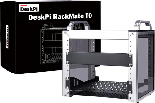 Vista 10 de GeeekPi Bastidor de servidor 4U, mini rack de red de 10 pulgadas para equipos de red, servidores, audio y video, montaje en rack DeskPi RackMate T0