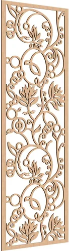 Vista 162 de Caspian Paneles de pared de madera con calado decorativo perforado, 9 3/8 pulgadas de ancho x 24 3/8 pulgadas de alto x 1/4 de alto, cereza