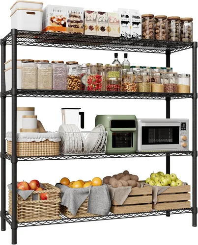 Vista 12 de Garvee Estantería metálica de 59"W 5 niveles, estantes de almacenamiento