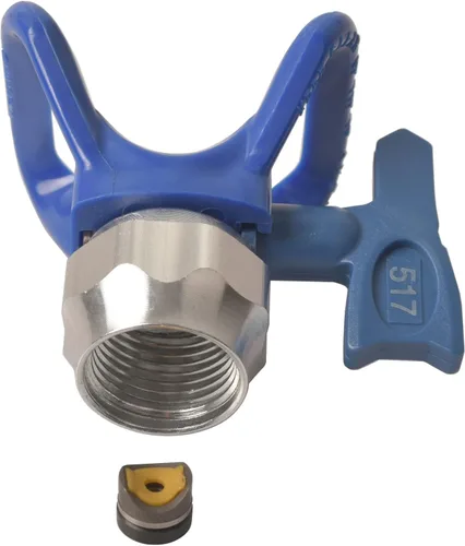 Vista 4 de GDHXW 517 Airless Spray Tip Guard Combo Azul para pistolas de pintura sin aire