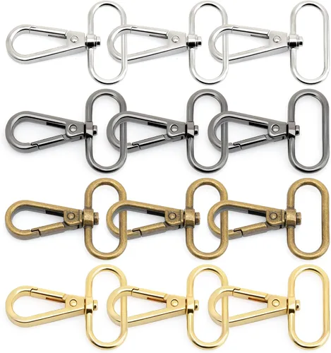 Vista 3 de CRAFTMEMORE Broches de langosta giratorios con gancho a presión, clips de moda, FS10, paquete de 10 (latón antiguo, 1 pulgada)