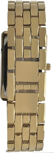 Vista 2 de Peugeot - Reloj de pulsera analógico con forma de tanque para mujer con brazalete de eslabones con bisel de cristal
