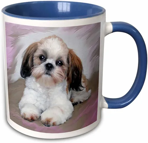 Vista 9 de 3dRose Taza de café, tamaño – 15 oz – Shih Tzu Puppy Dogs ShihTzu – divertido regalo de taza de café