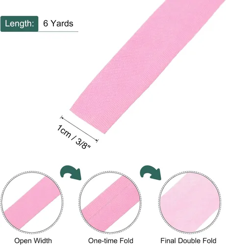 Vista 29 de MECCANIXITY Cinta al bies de doble pliegue de 1/2 pulgada de poliéster continuo a granel para costura, costura, dobladillo, encuadernación y Beige