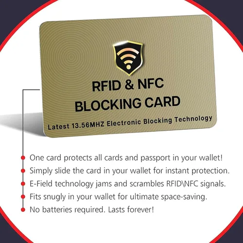 Vista 8 de SaiTech IT Tarjetas RFID, paquete de 5 tarjetas que protegen todo el monedero para hombres y mujeres, NFC sin contacto, protector de tarjeta