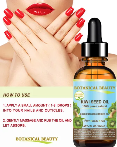 Vista 8 de Botanical Beauty Aceite de semillas de KIWI. Aceite portador virgen prensado en frío 100% puro y natural sin diluir para el cuidado de la cara