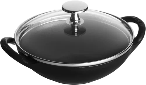 Vista 6 de STAUB Baby Wok, 0.5-qt, gris grafito Gris (Graphite Gray)