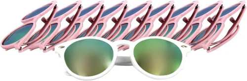 Vista 6 de LADYHOME Gafas de sol redondas para despedida de soltera con ojo de gato para dama de honor suministros para despedida de soltera 10 piezas