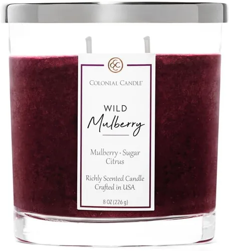 Vista 52 de Colonial Candle Vela perfumada de vainilla ámbar, velas altamente perfumadas para el hogar, vela de cera moteada, 2 mechas, 8 onzas, fabricada