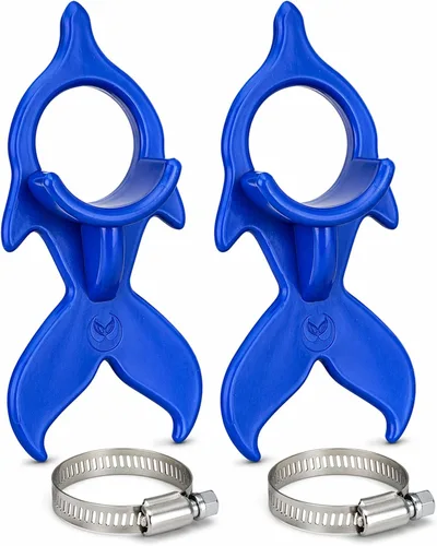 Vista 10 de Soporte de manguera de piscina sobre el suelo, 2 unidades, soporte de tubo de filtro de 1.5 pulgadas, soporte de soporte de aspiración intex, Gris