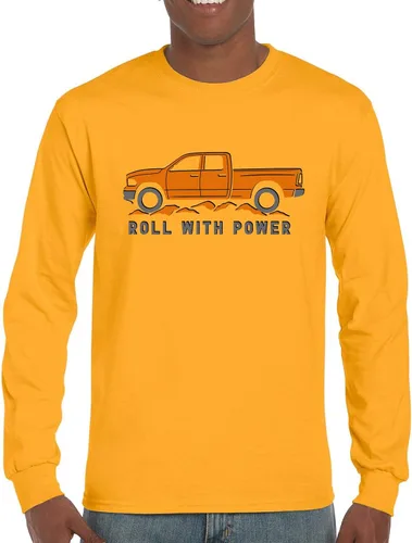 Vista 141 de Tee Hunt Camisetas gráficas y camisetas sin mangas para hombre Roll with Power Pickup Truck