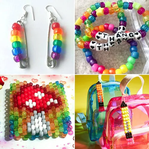 Vista 7 de Quefe 2880pcs 24 Colores 0.236x0.354 in Pony Beads Bulk para Pulseras