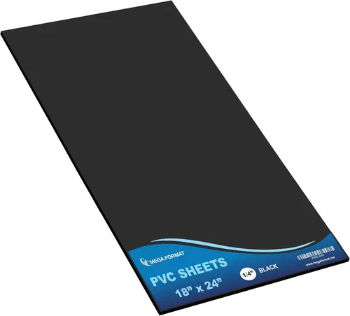 Vista 60 de Mega Format Hojas de plástico de PVC expandido – Hoja negra rígida de 5 x 7 pulgadas para manualidades, señalización y exhibiciones – Sintra Negro