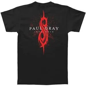 Vista 2 de Slipknot Paul Gray Camiseta para hombre, color negro